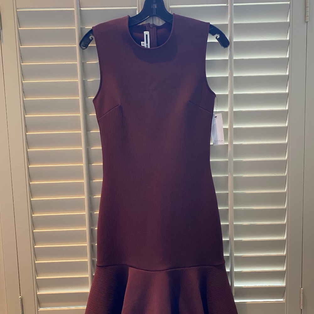 Alexander McQ dress size small NWT wine color